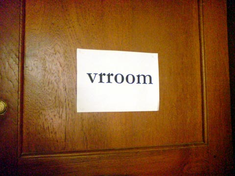The door to the Vrroom
