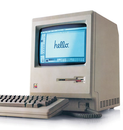 Humble beginnings: The original Apple Mac. 