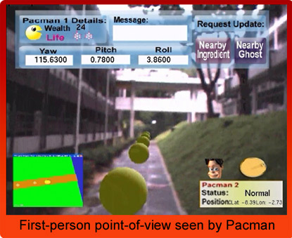 Human pacman in action: pacman's eye view