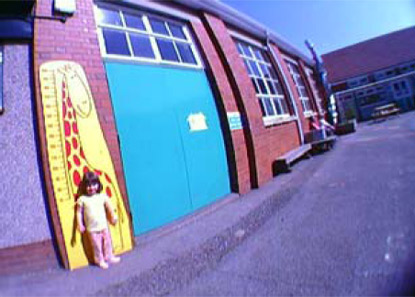 A serendipetous sensecam picture of someone's first day at nursery school